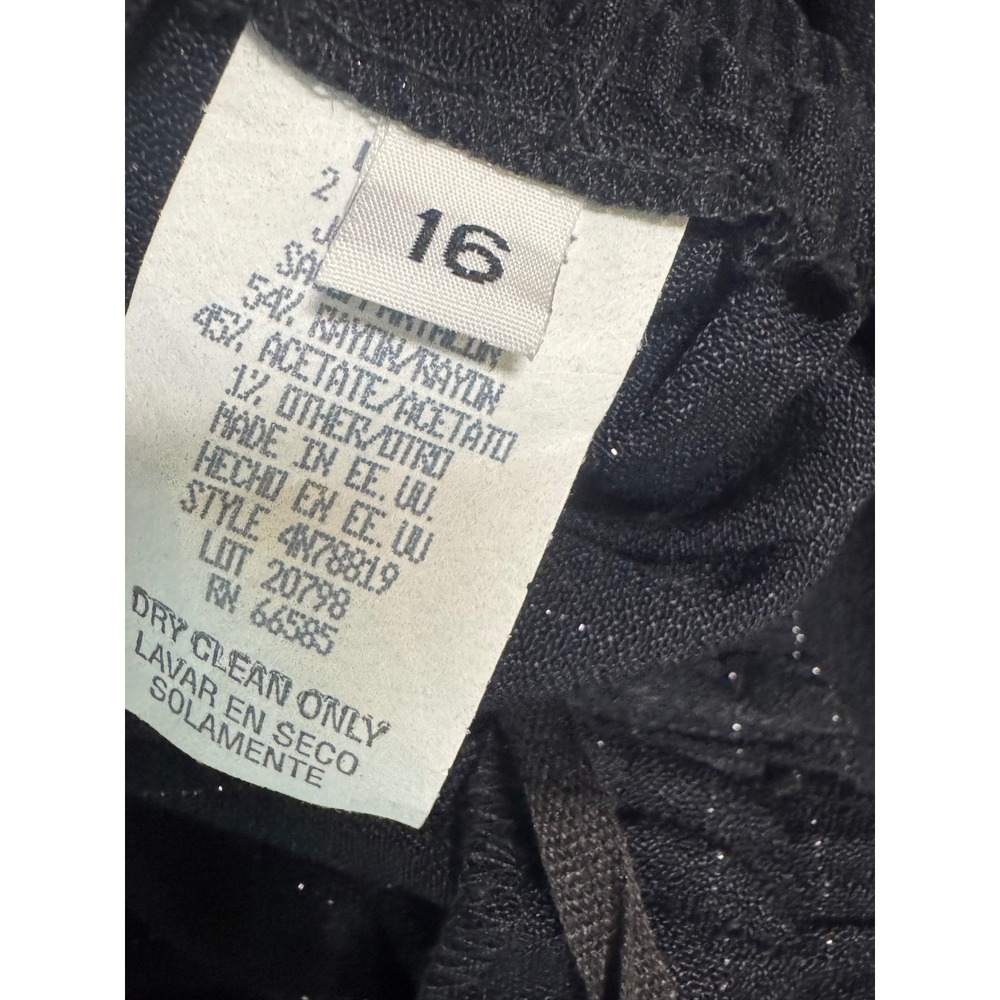 Lois Snyder Dani Max Womens 16 Black Silver Pinstripe 2 Piece Pant Suit Set - Picture 6 of 6